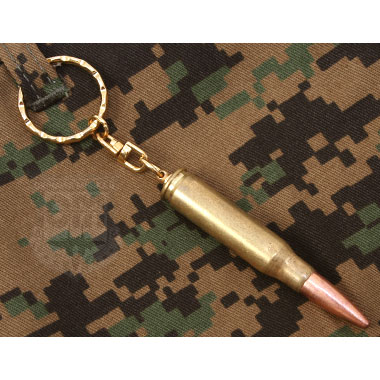 5.56mm 弾丸キーホルダー/ネックレスセット (使用済 安全品) 米軍