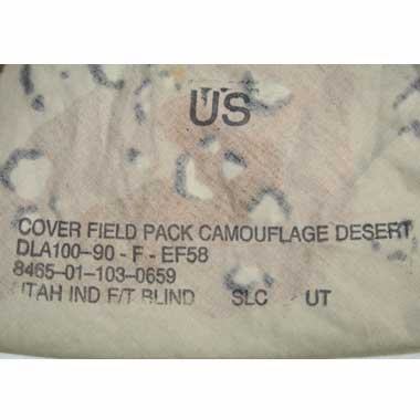 COVER FIELD PACK CAMOUFLAGE DESERT