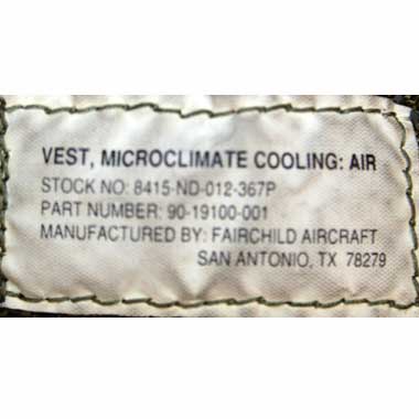 VEST MICROCLIMATE COOLING AIR