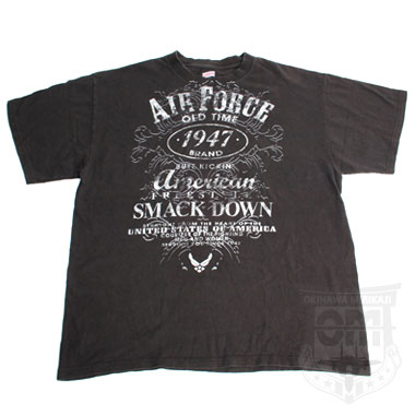 USAF ミリタリーデザインTシャツ ブラック 米軍払い下げ品の商品詳細