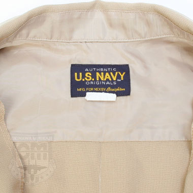 US NAVY ミリタリーシャツ カーキ 米軍払い下げ品