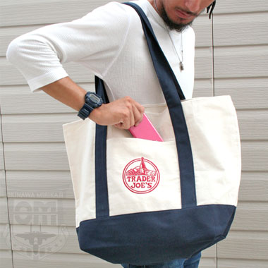 トレーダージョーズ TRADER JOES REUSABLE COTTON TOTE BAG