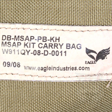 EAGLE MSAP KIT CARRY BAG KHAKI 米軍放出品