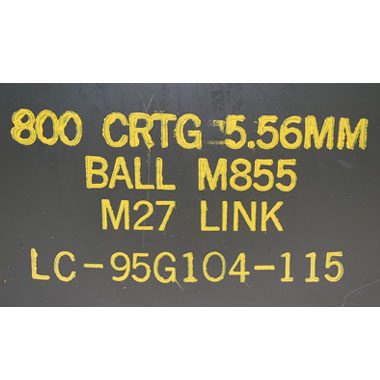 800 CRTG 5.56MM BALL M855 M27 LINK 弾薬箱