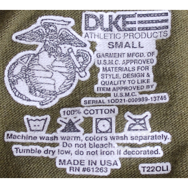 USMC DUKE トレーニングシャツ コットン MADE IN USA