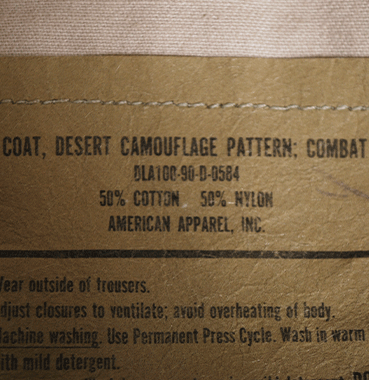 COAT DESERT CAMOUFLAGE PATTERN COMBAT