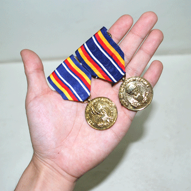 ARMY SERVICE MEDAL サービスメダル 2連 ゴールド