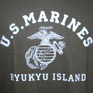 USMC 海兵隊 ミリタリープリントTシャツ TAN