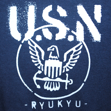 US NAVY 海軍 ミリタリープリントTシャツ ネイビー