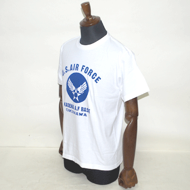 US AIRFORCE KADENA AF BASE ミリタリープリントTシャツ ホワイトの