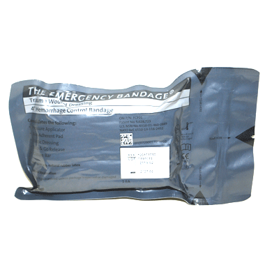 米軍放出品 軍用実物

THE EMERGENCY BANDAGE 4 HEMORRHAGE CONTROL BANDAGE

サイズ：約17×10×3.5cm(ケースサイズ)

パックに入った個人携帯用ガーゼ

出血などを止めるガーゼになります。

※米軍放出品の為、画像の程度とは若干異なる場合がございますので予めご了承下さい。
(キズ、へこみ、汚れ、穴あき、ほつれ、文字書入れ(名前、ナンバー)など