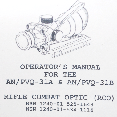 OPERATORS MANUAL FOR AN PVQ-31A B オペレーターマニュアル