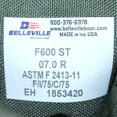 BELLEVILLE F600ST ベルヴィル コンバットブーツ SG MADE IN USA