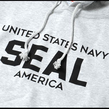 USN SEAL AMERICA プルオーバーパーカー グレー