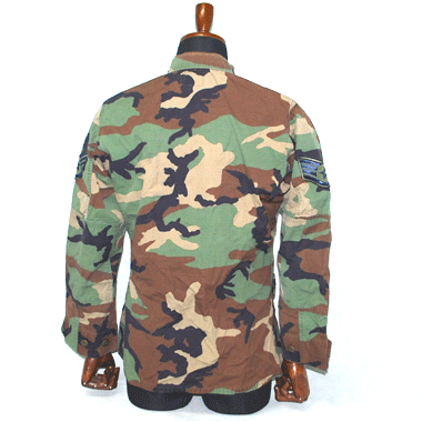 USAF COAT HOT WEATHER WOODLAND CAMO PATTERN COMBAT BDUジャケット ワッペン付き