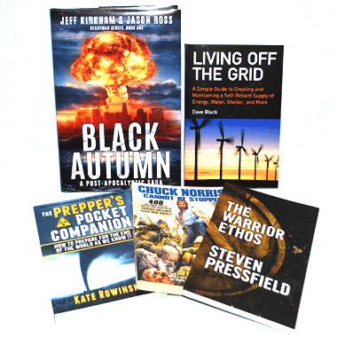 米軍放出品 

ミリタリーブック 5冊セット

サイズ：5冊セット

BLACK AUTUMN×1
THE WARRIOR ETHOS STEVEN PRESSFIELD×1
LIVING THE GRID×1
THE PREPPERS POCKET COMPANION×1
CHUCK NORRIS CANNOT BE STOPPED×1

お部屋やショップに飾ってもおしゃれになりそうです。

※米軍放出品の為、画像の程度とは若干異なる場合がございますので予めご了承下さい。
(キズ、へこみ、汚れ、穴あき、ほつれ、文字書入れ(名前、ナンバー)など