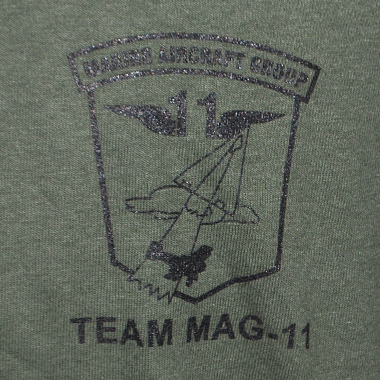 USMC AIRCRAFT GROUP TEAM MAG 11 海洋航空機グループ11 Tシャツ OD