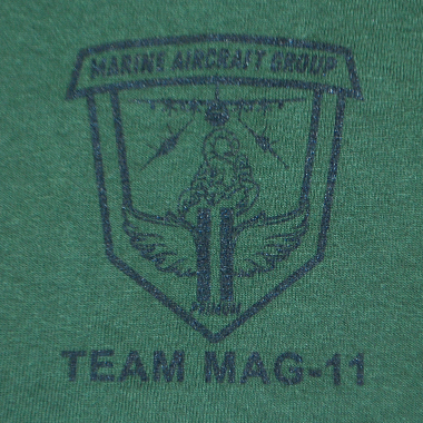 USMC AIRCRAFT GROUP TEAM MAG 11 海洋航空機グループ11 Tシャツ OD