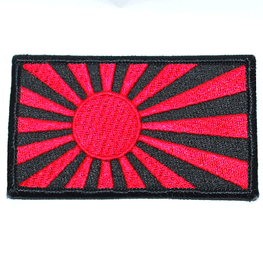 刺繍ワッペン 日の丸 旭日旗 日章旗 ベルクロ無し レッドの商品詳細