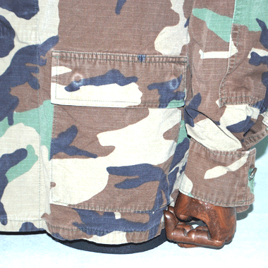 COAT HOT WEATHER WOODLAND CAMO PATTERN COMBAT ワッペン付き リップストップ