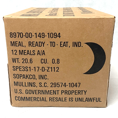 MERL READY-TO-EAT INDIVIDUAL MRE CASE A