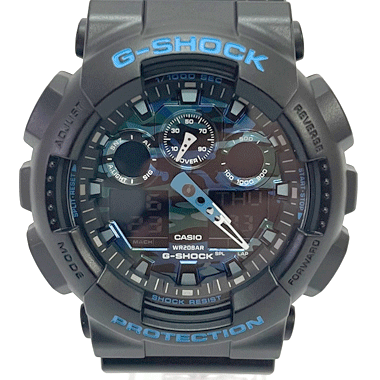 【CASIO 正規品】 G-SHOCK GA-100-CB-1AJF ブルーカモ