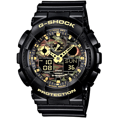 【CASIO 正規品】 G-SHOCK GA-100-CF-1A9JF 迷彩

カラー：迷彩

サイズ：55.0×51.2×16.9mm

バンド:長さ145-215mm/幅29.4mm

素材：樹脂　　質量：71g

精度：±15秒　　電池：2年 CR1220

「1年保証付き」

衝撃に強い 20気圧防水　カジュアルデザイン　ロングセラー　ストリートスポーツシーンで活躍　スポーティーデザイン

多くのファッションブランドが注目し、デザインに採用しているカモフラージュ柄を文字板に取り入れた「カモフラージュダイアルシリーズ」モデル。

G-SHOCKの持つタフネス性能をミリタリーデザインで表現した、カモフラージュシリーズです。

《CASIO カシオ 腕時計 ジーショック メンズ ファッション》