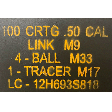 AMMOBOX アーモボックス 100 CRTG 50 CAL LINK M9