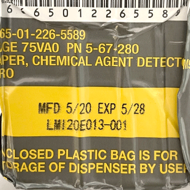 PAPER CHEMICAL AGENT DETECTOR M9 化学薬品検出紙 検出器セット