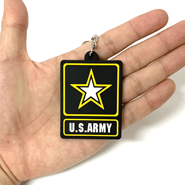 US ARMY ラバーキーホルダー ブラック