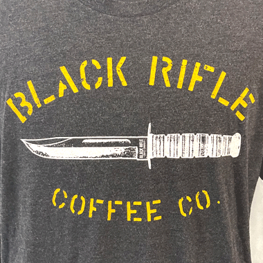 ミリタリー プリントTシャツ BLACK RIFLE MADE IN USA ブラック