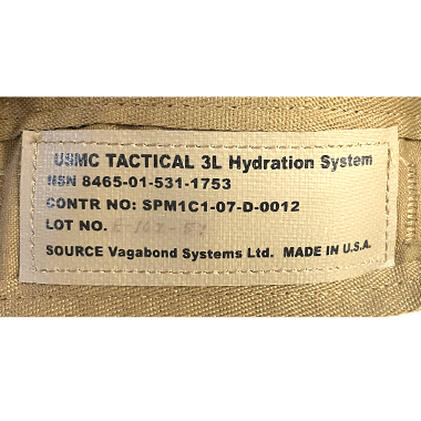 USMC TACTICAL 3L HYDRATION SYSTEM コヨーテ