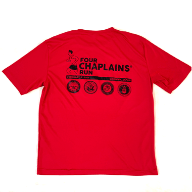 米軍放出品

FOUR CHAPLAINS RUN KADENA AFB 2017 記念 Tシャツ レッド

カラー：レッド

サイズ：M
着丈：約68cm　身幅：約51cm
肩幅：約46cm　袖丈：約25cm

素材：ポリエステル100％

左胸にワンポイント、バックにプリントがございます。

※米軍放出品の為、画像の程度とは若干異なる場合がございますので予めご了承下さい。
(キズ、へこみ、汚れ、穴あき、ほつれ、色味、文字書入れ(名前、ナンバー)など

【プリントTシャツ 払い下げ品 ミリTシャツ 】