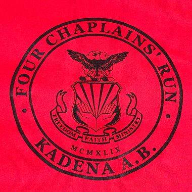 FOUR CHAPLAINS RUN KADENA AFB 2017 記念 Tシャツ レッド