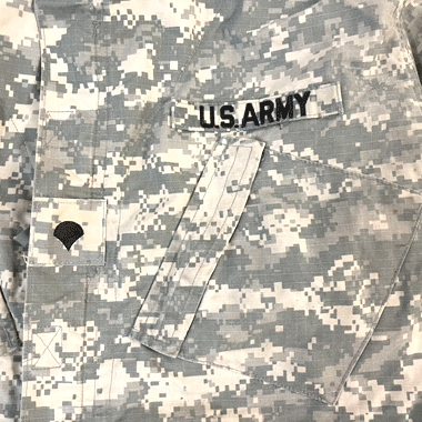 US COAT ARMY COMBAT UNIFORM BDUジャケット ワッペン付き ACU