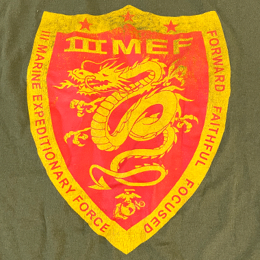 DUKE USMC ミリタリープリントTシャツ OD