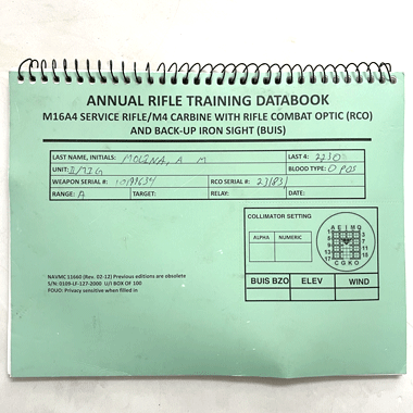 ANNUAL RIFLE TRAINING DATABOOK 2枚セット