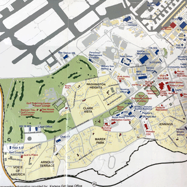 KADENA AIR BASE マップ 額縁 セット