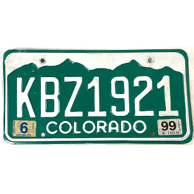 US ナンバープレート COLORADO コロラド州 1999の商品詳細｜ミリタリー