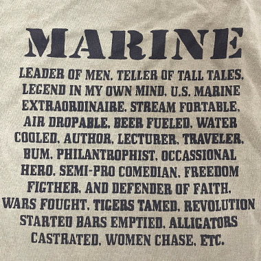 USMC ミリタリープリントTシャツ ベヴィーウエイト OD