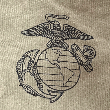 USMC ミリタリープリントTシャツ ベヴィーウエイト OD