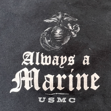 GILDAN USMC ミリタリープリントTシャツ ブラック