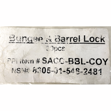 BUNGEE & BARREL LOCK バンジー バレルロックコード コヨーテ