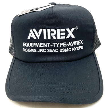 AVIREX ナンバリング メッシュキャップ ブラック