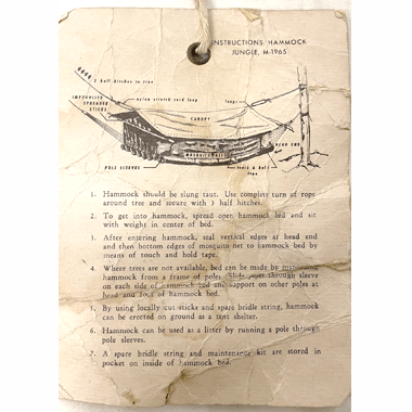 HAMMOCK JUNGLE M-1965 ハンモックロープ セット