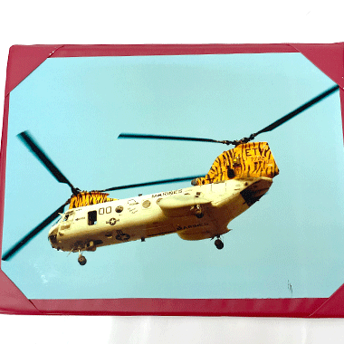 USMC 見開き ファイル 表彰状 CH-46 実物写真付き