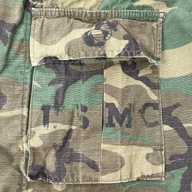 USMC JACKET HOT WEATHER 80s ステンシル入り ウッドランド