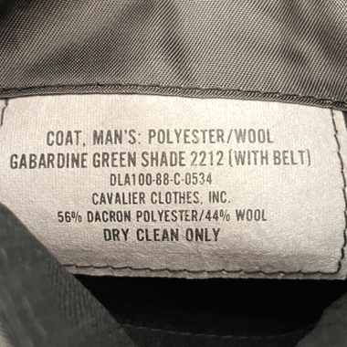 COAT MANS P/W GABARDINE GREEN SHADE 2212 80sドレスジャケット