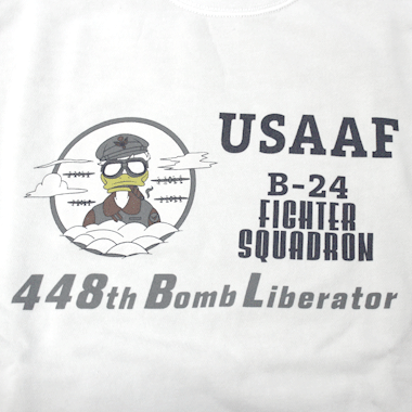 HOUSTON PIGMENT PRINT SWEAT USAAF ナチュラル