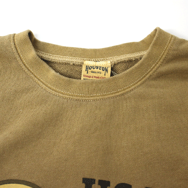 HOUSTON PIGMENT PRINT SWEAT USAAF マスタード